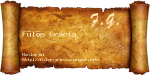 Fülöp Grácia névjegykártya